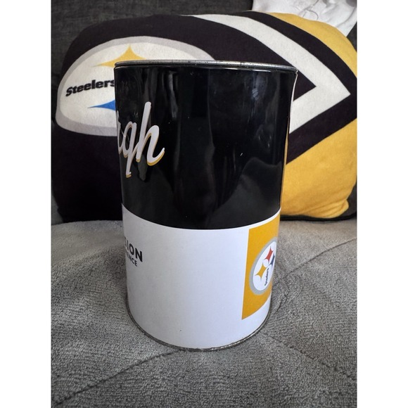 Pittsburgh Steelers Tin Can Piggy Bank 6.5 inches - Picture 2 of 9